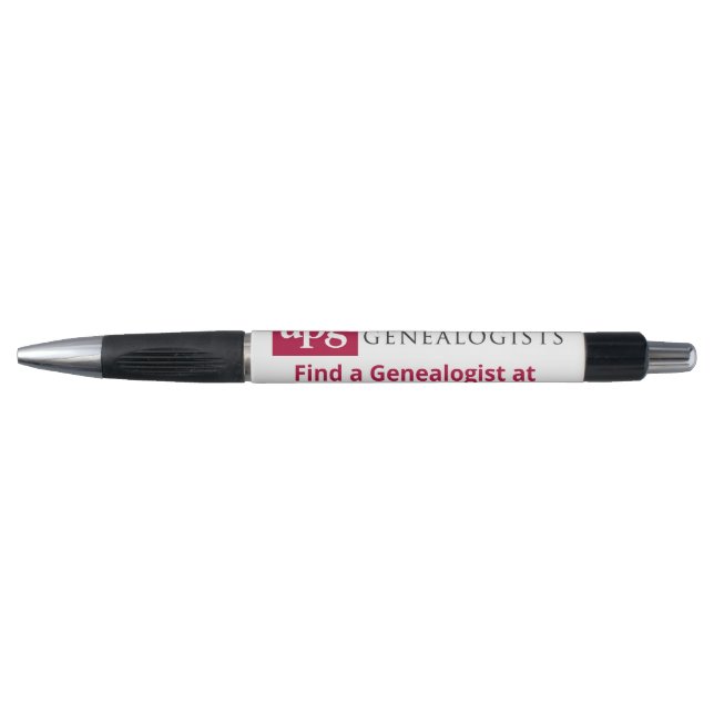 APG "Find a Genealogist" Pen with Clip (Front)
