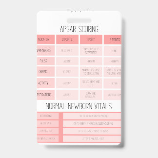 APGAR and NRP Reference Nurse Badge