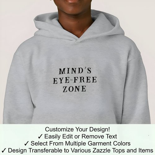 Aphantasia Minds Eye Free Zone Font Black Hoodie