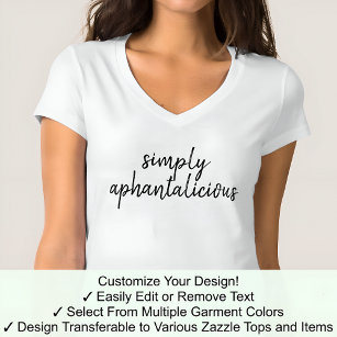 Aphantasia Simply Aphantalicious Black Font T-Shirt