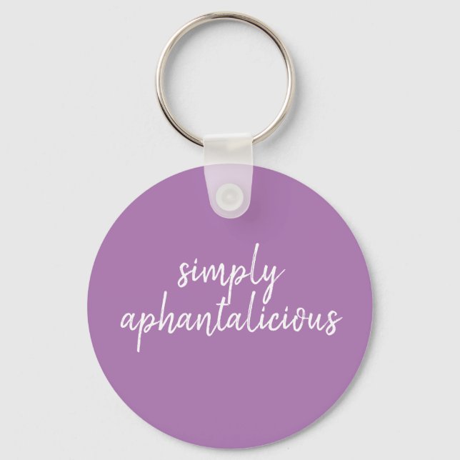 Aphantasia Simply Aphantalicious White Font Keychain (Front)