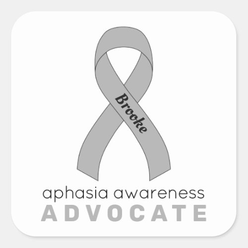 Aphasia Advocate White Square Sticker