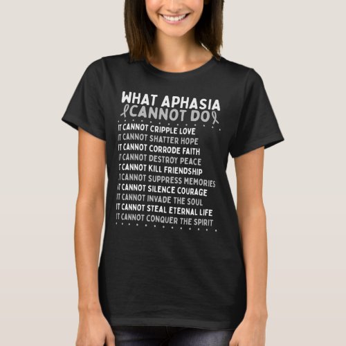 Aphasia Awareness Fighter Aphasia Warrior Ribbon T_Shirt