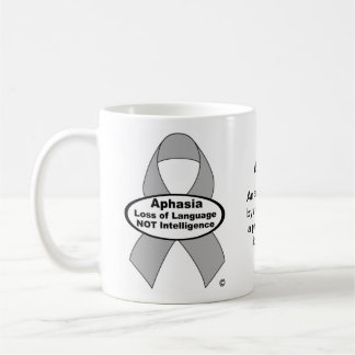 Aphasia Awareness Silver Ribbon Product Coffee Mug