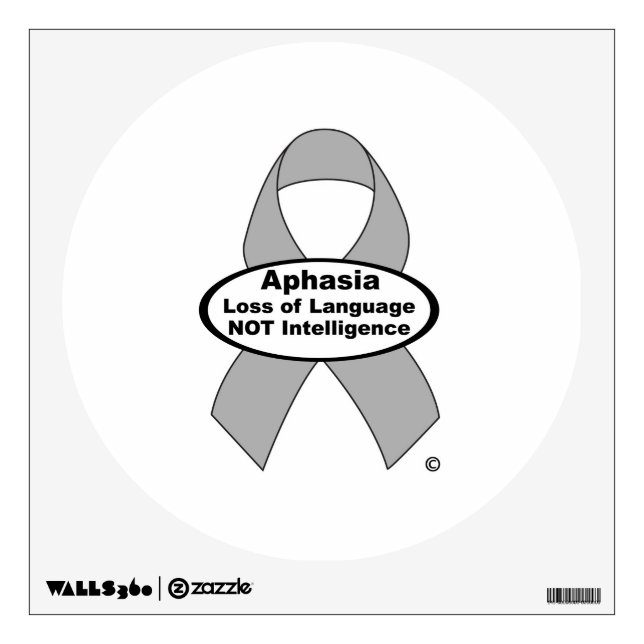 Aphasia Silver Ribbon Wall Decal (Front)