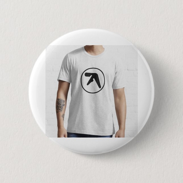 Aphex Twin Merchandise Essential T-Shirt Button (Front)