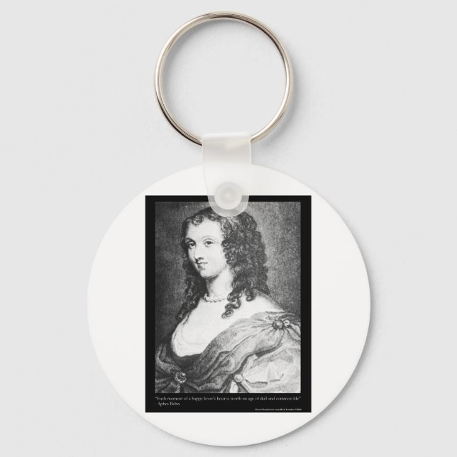Aphra Behn Love Quote tees cards gifts etc Keychain (Front)