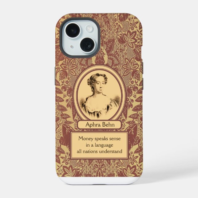 Aphra Behn's Money Iphone Case (Back)