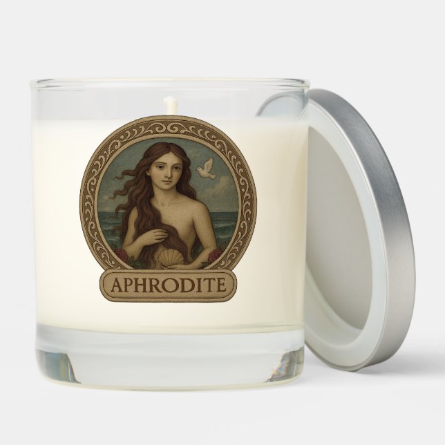 Aphrodite Deity Candle – Goddess of Love & Beauty (Lid)