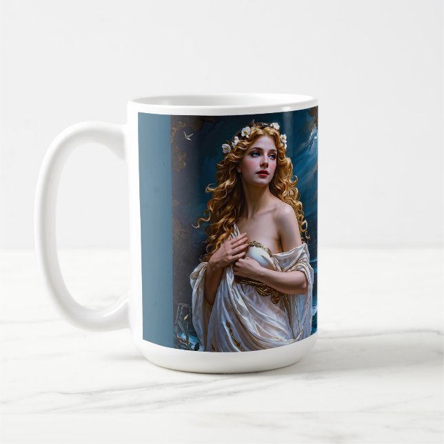 "Aphrodite: Goddess of Love and Light" Coffee Mug (Left)