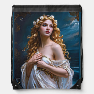 "Aphrodite: Goddess of Love and Light" Drawstring Bag
