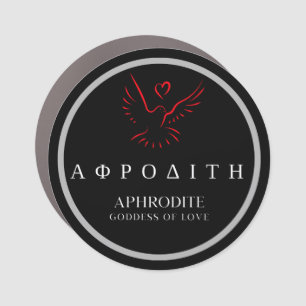 Aphrodite Greek Goddess of Love Dove Design Car Magnet