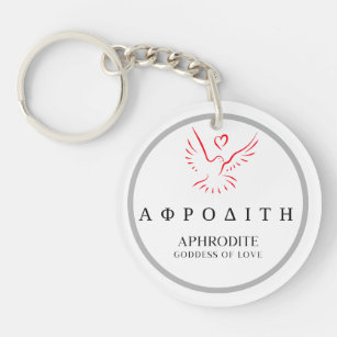 Aphrodite Greek Goddess of Love Dove Design Keychain