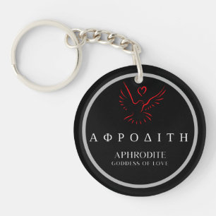 Aphrodite Greek Goddess of Love Dove Design Keychain