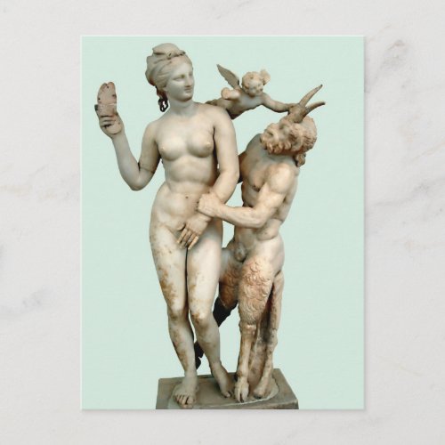 Aphrodite Pan and Eros Postcard