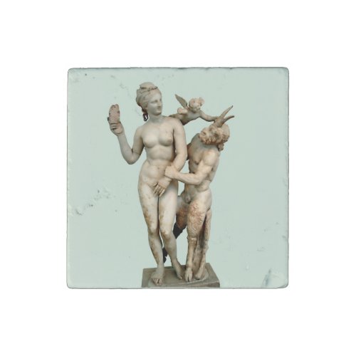 Aphrodite Pan and Eros Stone Magnet