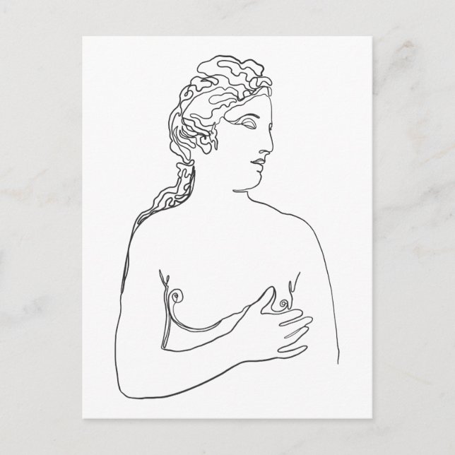 Aphrodite, Venus greek goddess of love Postcard (Front)