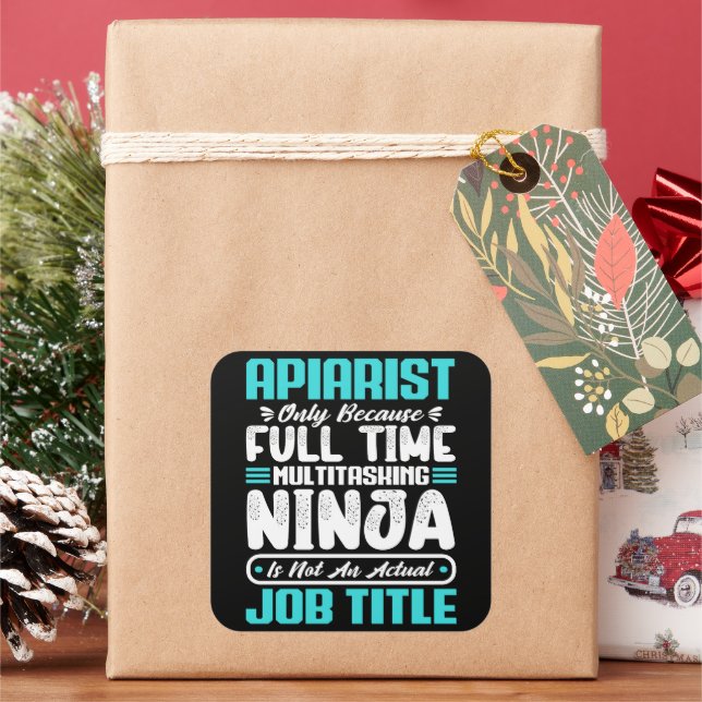 Apiarist Beekeeping Job Profession Apiary Career  Square Sticker (Holiday)