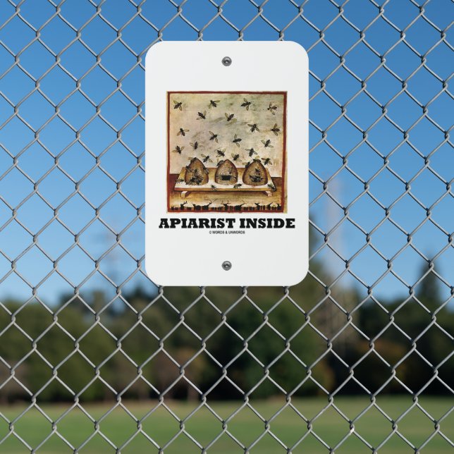 Apiarist Inside (Tacuina sanitatis 14th Century) Metal Sign (In Situ(Fence))