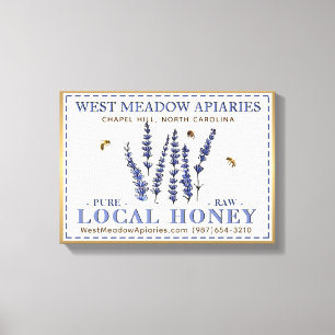 Apiary 3D Canvas Local Raw Honey Gold Frame Flower Print