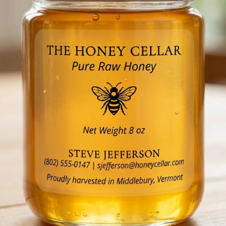Apiary Beekeeper Honey Artisan Logo Jar label