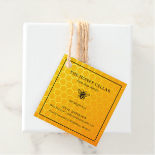 Apiary Beekeeper Honey Artisan Logo Jar Tag
