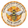 Apiary Bee's Wax Lip Balm Label Honeycomb Template