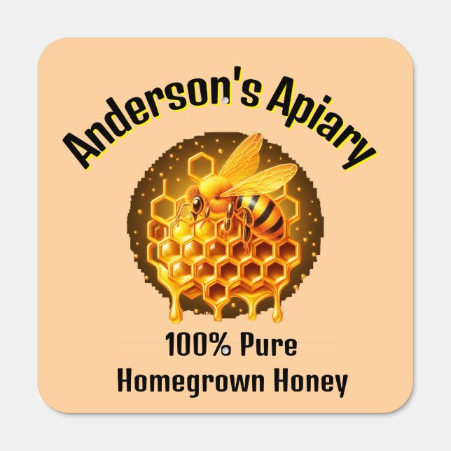 Apiary Honey for Sale Design Metal Sign (Front)