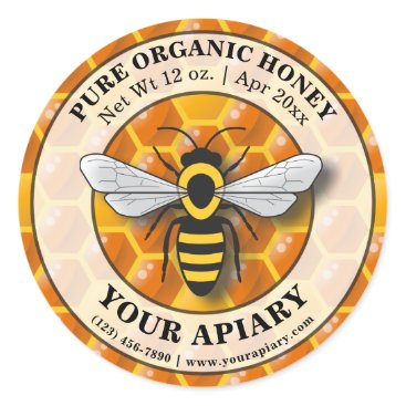 Apiary Honey Label Honeycomb Template