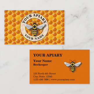 Apiary Honeycomb Template Business Card