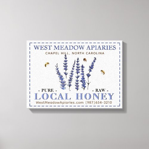 Apiary Name Farmers Market Local Honey Sign Bee