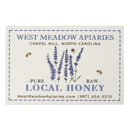 Apiary Name Farmers Market Sign Local Honey 