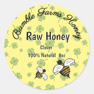 Apiary RAW CLOVER HONEY Custom label