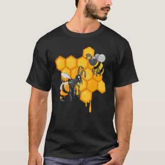 Apiculture Cute Bees Honeycomb Bee Hive Beekeeping T-Shirt