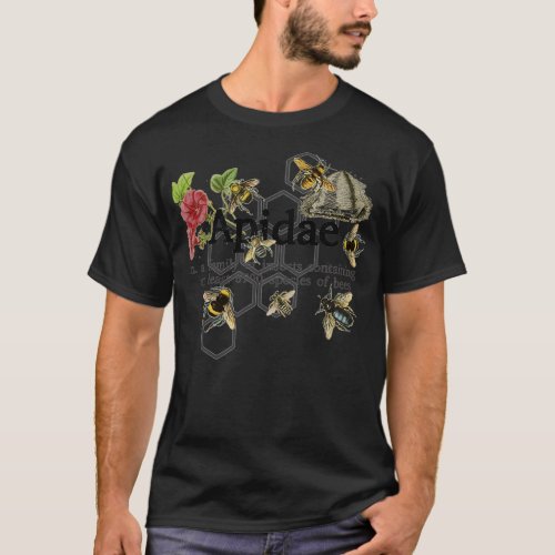 Apidae the family of Bees T_Shirt
