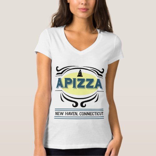 Apizza New Haven Connecticut Style Pizza Funny Gif T_Shirt