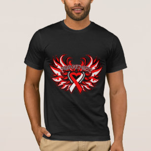Aplastic Anemia Awareness Heart Wings T-Shirt