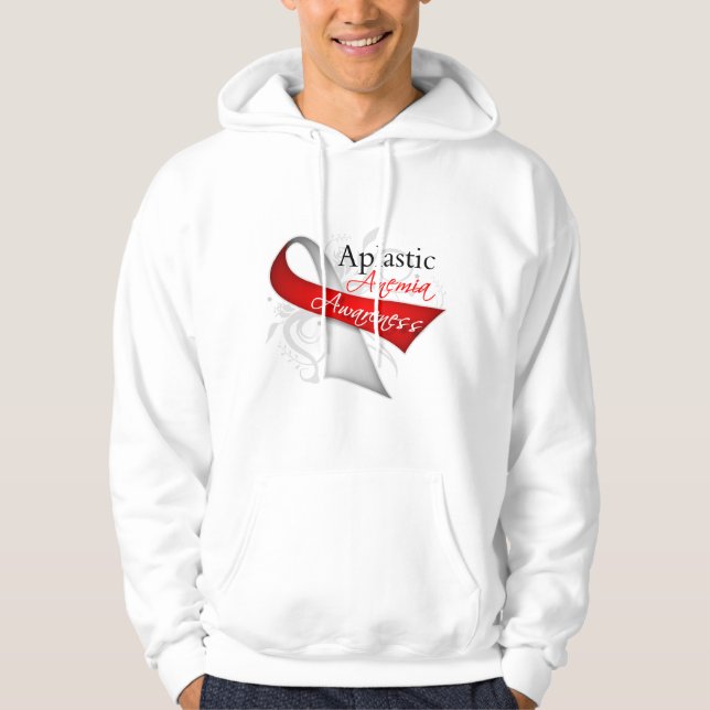 Aplastic Anemia Awareness Ribbon Hoodie (Front)