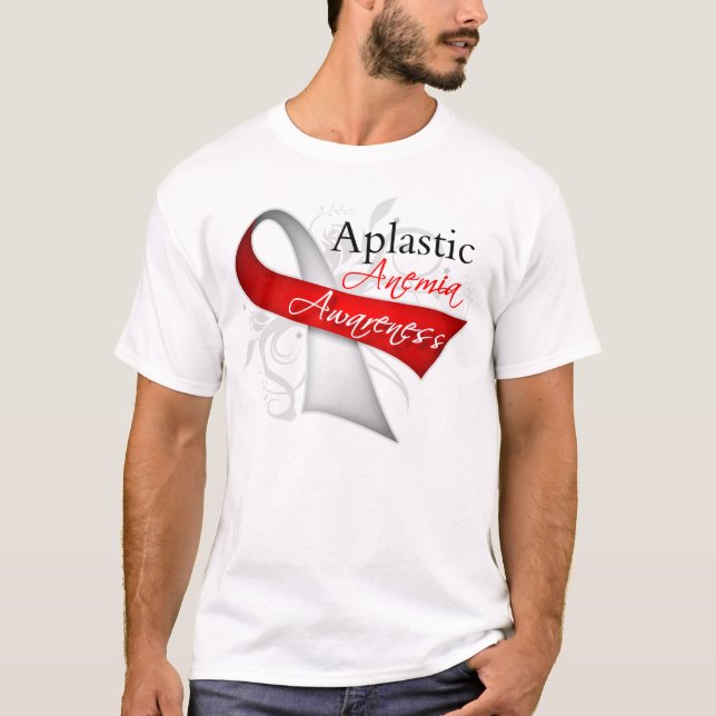 Aplastic Anemia Awareness Ribbon T-Shirt (Front)