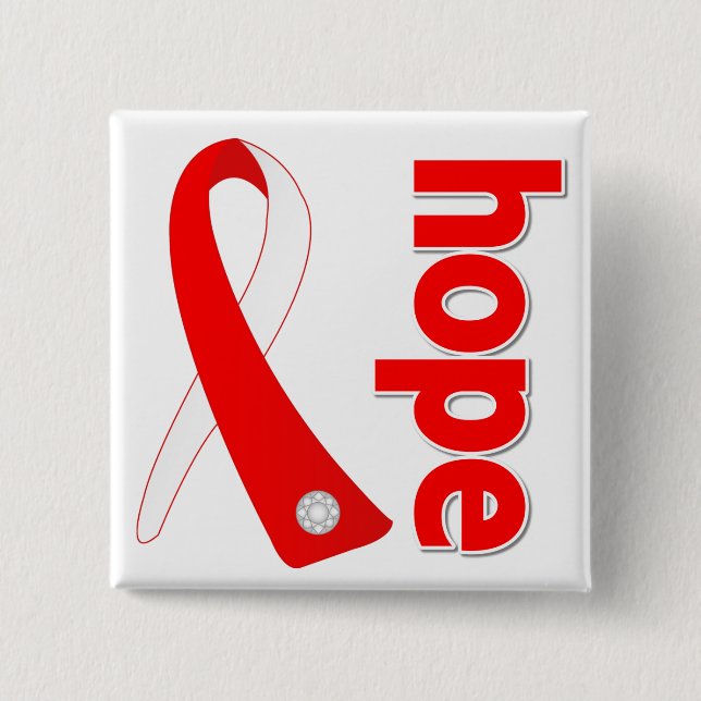 Aplastic Anemia Hope Ribbon Button (Front)
