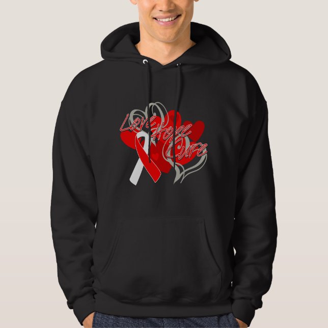Aplastic Anemia Love Hope Cure Hoodie (Front)