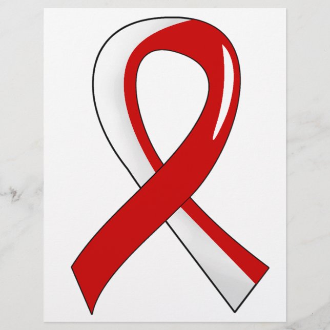 Aplastic Anemia Red White Ribbon 3 Flyer (Front)