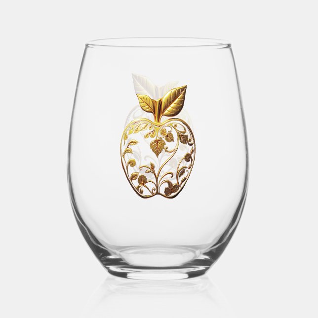 Aplle Stemless Wine Glass (Front)