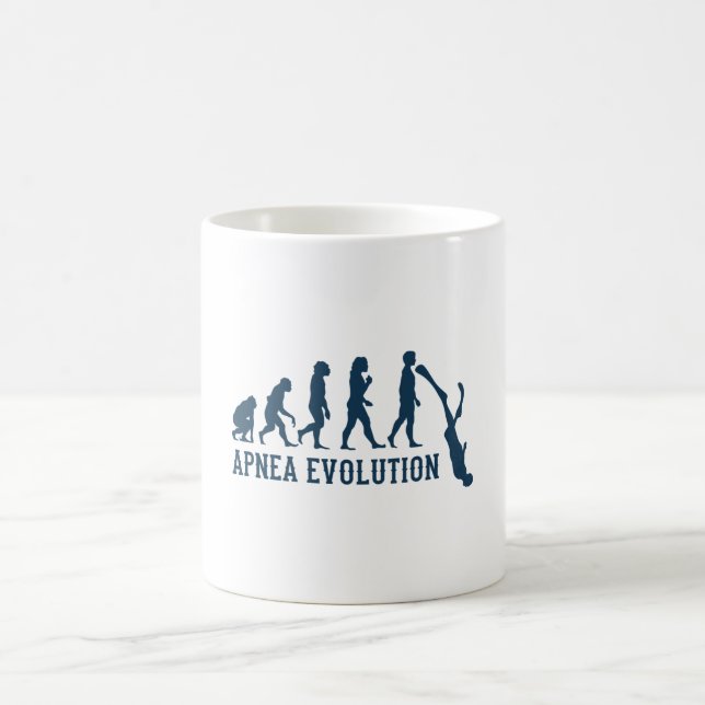 Apnea Evolution Freediver Free Diving Free Diver Coffee Mug (Center)