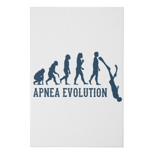 Apnea Evolution Freediver Free Diving Free Diver Faux Canvas Print