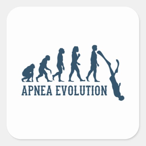 Apnea Evolution Freediver Free Diving Free Diver Square Sticker