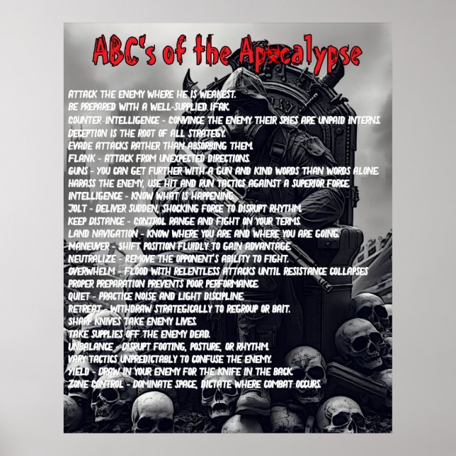 Apocalypse ABC's Poster (Front)