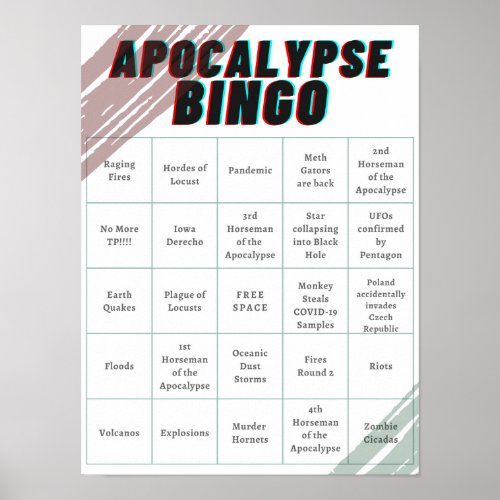Apocalypse Bingo Poster