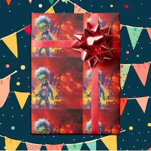 Apocalypse Birthday Zombie Boy Wrapping Paper