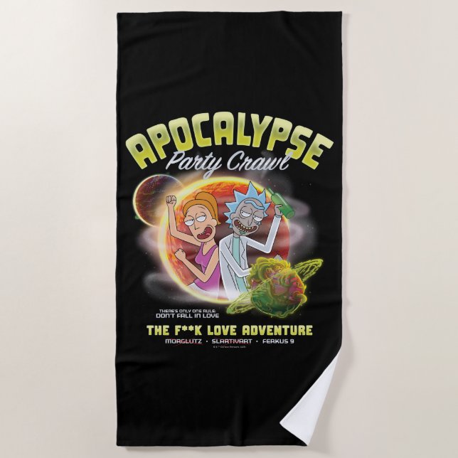 Apocalypse Party Crawl Beach Towel (Front)